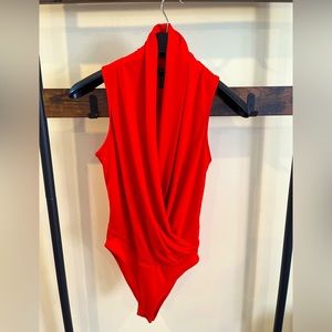 Forever 21 Red Crossover bodysuit. Size S